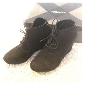 Winter bootie wedges